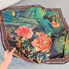 110 pintura al óleo hilo de nube fragante flor rosa bufanda cuadrada borde rizado hecho a mano bufanda de protección solar bufanda bufanda bufanda de pintura al óleo vintage para mujer