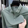 Camiseta de Manga Larga Nueva para Otoño 2025 Transfronteriza para Hombres de Mediana Edad, Camisa Polo con Cuello, Top Casual para Papá para Uso Diario
