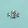 S925 Prata Esterlina Mini Koi Peixe Separado Contas Pequenas Contas Soltas de Peixe DIY Corda Trançada Pulseira de Cristal Anel Acessórios de Contas