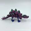 Impressão de comércio exterior transfronteiriço quente 3D impressão estegossauro dinossauro esqueleto deformação ornamentos presente feito à mão artesanato