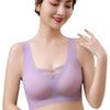 Ropa interior de belleza sin costuras de copa fija de alta gama para mujer, push-up para pecho pequeño, realce de busto, estilo chaleco, sujetador deportivo inalámbrico