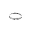 Anillo de pareja con Rocío Blanco diseño avanzado de nicho ins femenino abierto ajustable anillo liso par de anillos masculino