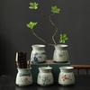 Geyao Cerámica Pintada a Mano Ceremonia del Té Seis Caballeros Kung Fu Juego de Té Accesorios para Té Soporte para Té Pincel de Té Suministros para Té Fabricante de Té