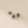 Plata 925, cuentas de tambor de 6 mm, cuentas espaciadoras de seis caracteres de plata tailandesa envejecida, cuentas sueltas para materiales y accesorios de cordón para manualidades DIY S0427