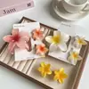 Pinza de Tiburón para el Cabello con Flor de Plumeria y Flor de Bauhinia, Estilo Vacacional para la Parte Trasera de la Cabeza de Mujer, Accesorio para el Cabello