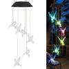 Lámpara de campanilla de viento solar puntual transfronteriza, lámpara de decoración navideña, arreglo de lámparas, colgante de ambiente, lámpara de jardín impermeable para exteriores, lámpara colgante