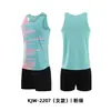 Traje de Treino de Atletismo Masculino Estampa de Fonte Uniforme de Equipe de Competição Teste Colete de Sprint Roupa Esportiva Traje de Corrida de Maratona Feminino