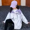 Chaqueta para Niñas Primavera y Otoño, Cortavientos Elegante y de Moda para Niños, Bloqueo de Color Nuevo Moda Otoño Top para Niñas 2026
