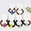 2 cordão de pelo de animal para café preto cor de chá com leite alta elasticidade faixa de cabelo de pelo de urso cordão de cabelo acessórios de cabelo coreanos