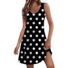 Vestido casual de mujer con cuello en V y estampado digital, vestido playero con bolsillo.