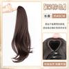 Peluca Xuchang para mujer, con clip de agarre, cola de caballo alta, popular cibernética, microrollo, cabello largo y rizado ultraligero, peluca de cola de caballo lateral de simulación natural, trenza