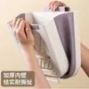 Cubo de basura para cocina sin taladro, montado en la pared en la puerta del gabinete, cesto plegable para residuos domésticos, contenedor de almacenamiento para baño y inodoro