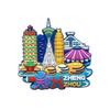 Ímã de geladeira de souvenir turístico Henan Zhengzhou Kaifeng, magnético, criativo, AR, tecnologia preta, foto mágica em estoque