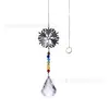 Manualidades de Jardinería Reno Navideño Ángel Copo de Nieve Cabeza de Gato Bola Decorativa Luz Colgante Hoja de Arce Cristal Adorno Colgante para Exteriores Transfronterizo