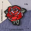 Etiqueta bordada por computadora con fresa, sello de flor de rosa, accesorios de ropa, abrigos, sombreros, decoración, parche DIY, pegatina de tela bordada