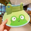 Sombrero protector solar para niños, de verano, para mujer, con parte superior vacía y protección UV, transpirable, con dibujos animados