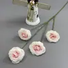 Flor Artificial Rosa Burbuja de 4 Cabezas de Tallo Cruzado para Arreglo de Escena, Decoración Realista de Alta Gama, Flor de Boda, Flor de Rosa