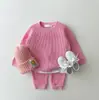 2026 Nuevo Conjunto de Otoño Estilo Coreano Ins Ropa Infantil Niños y Niñas Waffle Casual Holgado Traje Deportivo