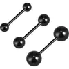 Brincos Médicos de Aço Titânio Preto com Duas Pontas para Homens, Piercings de Osso da Orelha, Brincos de Liga de Titânio para Mulheres, Brincos Pequenos que Não Precisam Ser Removidos ao Dormir