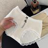 8828 Coreano Arco Classe A Algodão Moda Respirável Renda Meninas' Cintura Média Cuecas Quadril Respirável Briefs