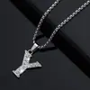 Moda Europea y Americana Elegante Hip-Hop Collar con Colgante Forma de 26 Letras Inglesas, Adecuado para Hombres y Mujeres para Usar y Regalar