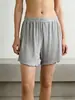 Pantalones Cortos de Modal para Mujer con Costillas y Borde de Volantes, Nuevos de Verano, Transpirables, Delgados y Cómodos, Sueltos para Casa