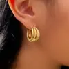 Brincos Argola C de Prata 925 com Pino, Estilo Minimalista de Nicho de Luxo, Joias Transfronteiriças Europeias e Americanas Simples e Ousadas