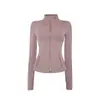 Nueva Chaqueta de Yoga para Mujer sin Malla, Seda Dorada, Cremallera Dorada, Cuello Alto, Cepillada, Chaqueta Deportiva para Exteriores, Fitness
