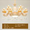 Candelabro de Cristal Estilo Europeo para Sala de Estar, Restaurante, Dormitorio, Aleación de Zinc, Vestíbulo, Iluminación para Celebraciones en Internet, Lámparas Colgantes para Edificio Villa Recplink
