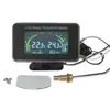 Medidor Combinado Dois em Um de Temperatura da Água e Tensão para Carro com Display LCD 12V/24V Universal para Modificação de Caminhão Display Digital LCD Temperatura da Água
