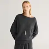 Diseño único, hombros descubiertos, top de punto de lana calado, nuevo cárdigan suelto para mujer, principios de otoño 2026