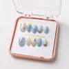 Esmalte Usável Esmalte Acabado Caixa de Esmalte Acabado Esmalte de Unha Falso Atacado Laço que Muda de Cor Patch de Esmalte Suave para Noiva