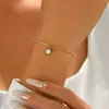 Colgante Geométrico de Zirconia Transfronterizo Cadena de Tenis Cadena de Perlas Pulsera de Acero Inoxidable Empalmada Joyería Chapada en Oro Accesorios de Alta Gama para Mujeres