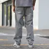 Comercio Exterior 2026 Verano Hombres Nuevo Gris Elegantes Pantalones Casuales, Color de Contraste, Elegantes Pantalones de Mezclilla Rectos Venta al por Mayor
