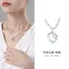 Collar de Plata de Ley S925 con Cuentas de Concha de Estrella y Luna para Mujer Estilo Coreano Moda Lujo Accesible Nicho Cadena de Clavícula de Gama Alta Regalo de Cumpleaños