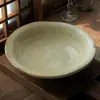 Plato de Cerámica Rústica con Forma de Sombrero de Paja, Plato de Cerámica para el Hogar Estilo Japonés, Plato para Desayuno, Plato Hermoso, Vajilla, Plato Grande Irregular, Plato para Presentación de Pasta