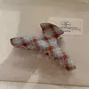 Pinza para el pelo coreana para mujer, pinza de tiburón de estilo simple, pasador de alta gama, pinza para la parte trasera de la cabeza, pinza de hueso de dragón con lunares