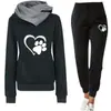 Conjunto de Sudadera Estampada para Hombre y Mujer 2023 Otoño e Invierno Sudadera con Capucha Conjunto Deportivo Ropa Deportiva para Correr