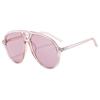 Nuevas Gafas de Sol Aviador con Marco Grande y Doble Puente Gafas de Sol Decorativas con Espejo de Sapo con Forma de T Personalizadas Europeas y Americanas Gafas de Moda para Mujer
