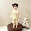 2026 Nuevo Ropa de Casa para Niñas Lindo Conjunto de Pijama Dibujo Animado de Cachorro Lindo Ropa de Casa Conjunto de Dos Piezas para Primavera y Otoño