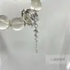 Acessórios de Cristal, Liga Retro Prata Imitação, Artesanato Antigo, Anel Aberto Clássico, Borla de Folha, com Metabo