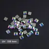 Mini manicura de diamantes Aurora de color AB de tamaño pequeño con forma de celebridad de Internet, siete colores mágicos, diamantes planos de forma especial, diamantes de imitación para uñas, joyería de diamantes