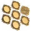 Accesorios para Joyería DIY 35*25mm Diámetro Interior Gema del Tiempo Aleación Base Ovalada Colgante para Collar C83