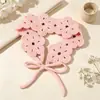 Faixa de cabeça de tricô floral estilo pastoral francês transfronteiriça europeia e americana, faixa de cabeça de flor de crochê feita à mão para meninas, perfeita para passeios e sessões de fotos