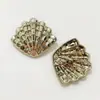 Botones Metálicos de Concha con Lentejuelas, Accesorios de Decoración para Suéteres Abrigos de Punto DIY Estilo Chanel, Botones Cosidos a Mano