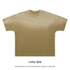 Ilha Cai Xiang Marca de Moda Masculina Tendência Transfronteiriça Camiseta de Manga Curta 270g com Efeito Desgastado Verão Modelagem Solta Algodão Puro Masculino