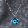 Colar Olho Aço Inoxidável Transfronteiriço Europeu e Americano Aço Titânio Pingente Feminino Joias Olho do Diabo Corrente de Clavícula Não Desbota