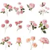 Série de Casamento Rosa Materiais de Flores Artificiais para Decoração de Vitrine de Shopping, Exibição de Fundo, Arranjos Florais, Flores Artificiais, Rosas