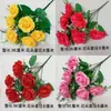 Flores artificiales de plástico, flores falsas, flores para sala de estar, rosas, girasoles, ramos hechos a mano, estilos nuevos, accesorios de baile, venta al por mayor de fábrica