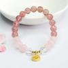 Pulseira de Cristal Rosa Natural Guan Yu Cristal Morango Pulseira do Dragão Auspicioso Joias do Ano do Dragão Atacado Dropshipping S4022307